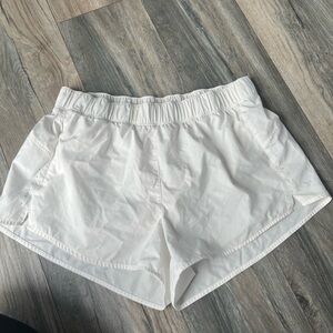 Women's White Athletic Drawstring Shorts Old Navy Large Lined Pocket